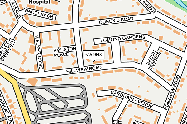 PA5 9HX map - OS OpenMap – Local (Ordnance Survey) PA5 9HX map - OS OpenMap – Local (Ordnance Survey)