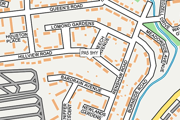 PA5 9HY map - OS OpenMap – Local (Ordnance Survey) PA5 9HY map - OS OpenMap – Local (Ordnance Survey)