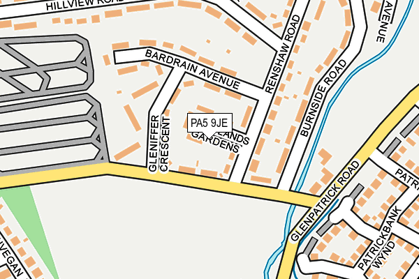 PA5 9JE map - OS OpenMap – Local (Ordnance Survey) PA5 9JE map - OS OpenMap – Local (Ordnance Survey)