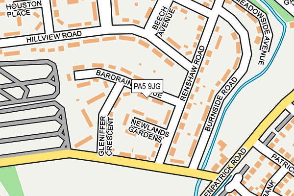 PA5 9JG map - OS OpenMap – Local (Ordnance Survey) PA5 9JG map - OS OpenMap – Local (Ordnance Survey)