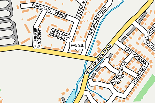PA5 9JL map - OS OpenMap – Local (Ordnance Survey) PA5 9JL map - OS OpenMap – Local (Ordnance Survey)