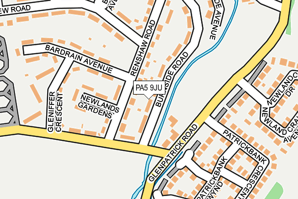 PA5 9JU map - OS OpenMap – Local (Ordnance Survey) PA5 9JU map - OS OpenMap – Local (Ordnance Survey)
