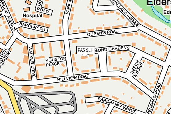 PA5 9LH map - OS OpenMap – Local (Ordnance Survey) PA5 9LH map - OS OpenMap – Local (Ordnance Survey)