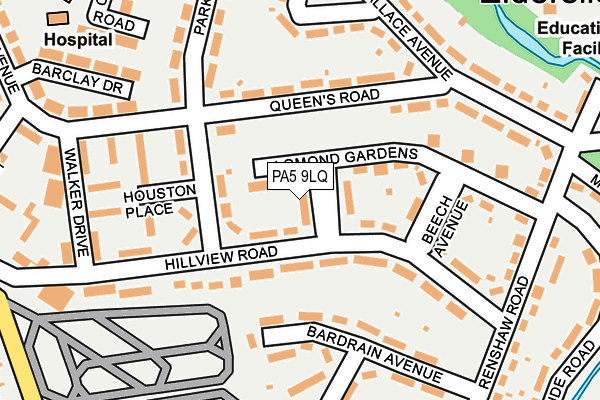 PA5 9LQ map - OS OpenMap – Local (Ordnance Survey) PA5 9LQ map - OS OpenMap – Local (Ordnance Survey)