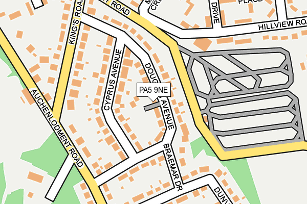 PA5 9NE map - OS OpenMap – Local (Ordnance Survey) PA5 9NE map - OS OpenMap – Local (Ordnance Survey)