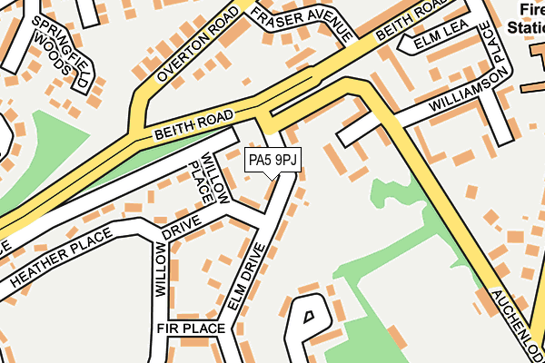PA5 9PJ map - OS OpenMap – Local (Ordnance Survey) PA5 9PJ map - OS OpenMap – Local (Ordnance Survey)