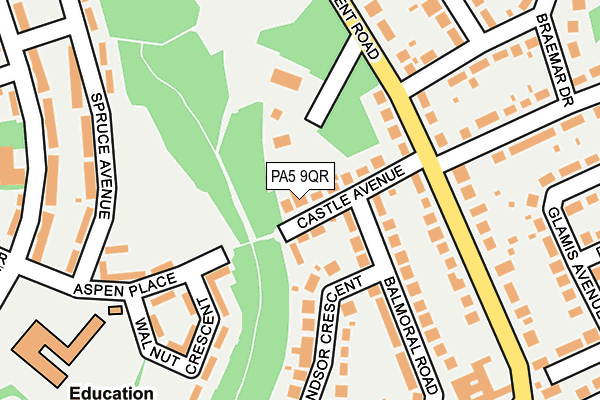 PA5 9QR map - OS OpenMap – Local (Ordnance Survey) PA5 9QR map - OS OpenMap – Local (Ordnance Survey)