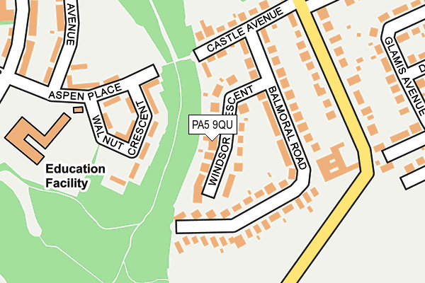 PA5 9QU map - OS OpenMap – Local (Ordnance Survey) PA5 9QU map - OS OpenMap – Local (Ordnance Survey)