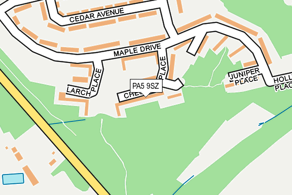 PA5 9SZ map - OS OpenMap – Local (Ordnance Survey) PA5 9SZ map - OS OpenMap – Local (Ordnance Survey)