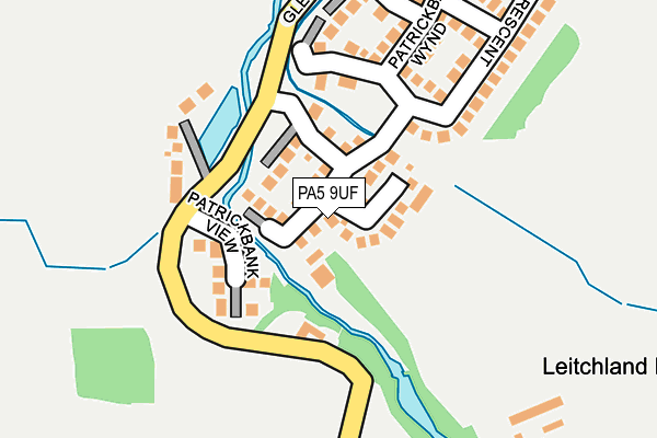 PA5 9UF map - OS OpenMap – Local (Ordnance Survey) PA5 9UF map - OS OpenMap – Local (Ordnance Survey)