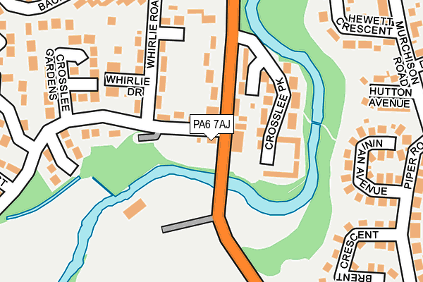 PA6 7AJ map - OS OpenMap – Local (Ordnance Survey) PA6 7AJ map - OS OpenMap – Local (Ordnance Survey)