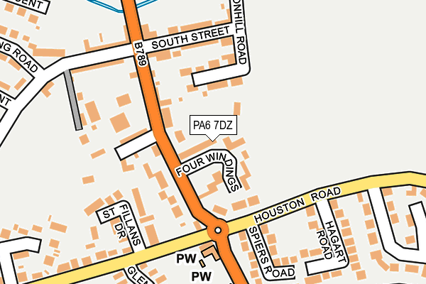 PA6 7DZ map - OS OpenMap – Local (Ordnance Survey) PA6 7DZ map - OS OpenMap – Local (Ordnance Survey)