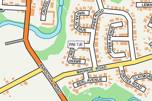 PA6 7JE map - OS OpenMap – Local (Ordnance Survey) PA6 7JE map - OS OpenMap – Local (Ordnance Survey)