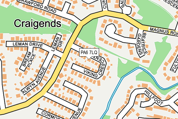 PA6 7LQ map - OS OpenMap – Local (Ordnance Survey) PA6 7LQ map - OS OpenMap – Local (Ordnance Survey)