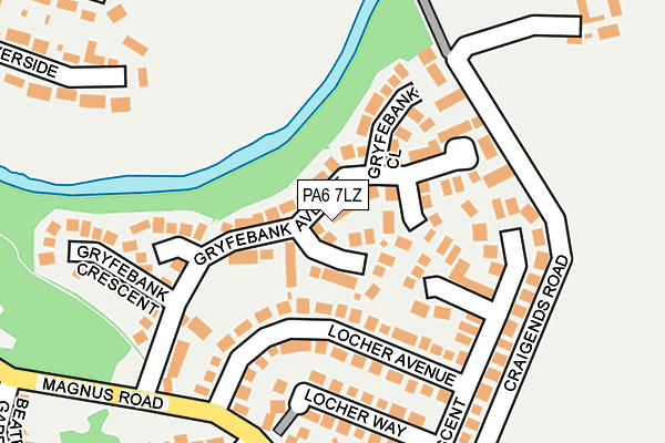 PA6 7LZ map - OS OpenMap – Local (Ordnance Survey) PA6 7LZ map - OS OpenMap – Local (Ordnance Survey)