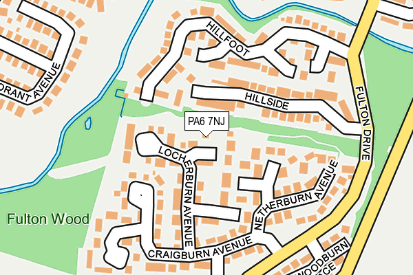 PA6 7NJ map - OS OpenMap – Local (Ordnance Survey) PA6 7NJ map - OS OpenMap – Local (Ordnance Survey)