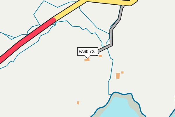 PA60 7XJ map - OS OpenMap – Local (Ordnance Survey) PA60 7XJ map - OS OpenMap – Local (Ordnance Survey)