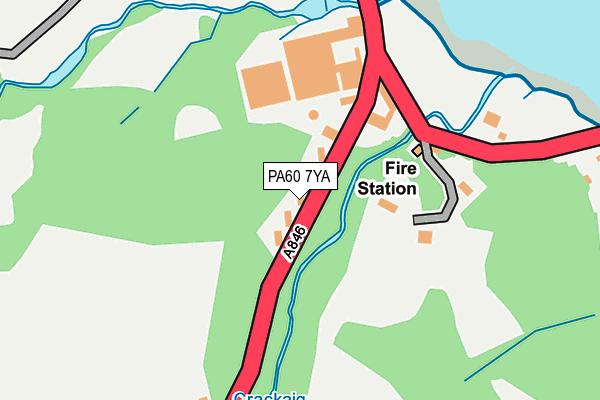 PA60 7YA map - OS OpenMap – Local (Ordnance Survey) PA60 7YA map - OS OpenMap – Local (Ordnance Survey)