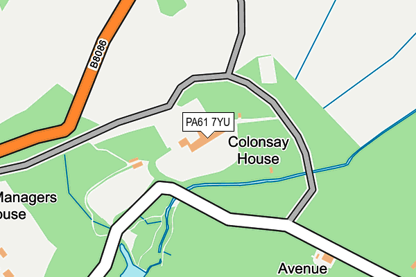 PA61 7YU map - OS OpenMap – Local (Ordnance Survey) PA61 7YU map - OS OpenMap – Local (Ordnance Survey)