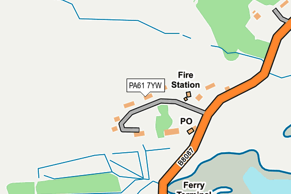 PA61 7YW map - OS OpenMap – Local (Ordnance Survey) PA61 7YW map - OS OpenMap – Local (Ordnance Survey)