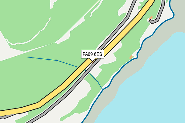 PA69 6ES map - OS OpenMap – Local (Ordnance Survey)