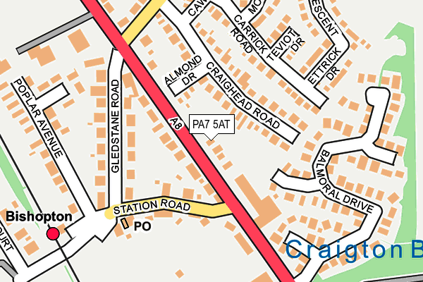 PA7 5AT map - OS OpenMap – Local (Ordnance Survey) PA7 5AT map - OS OpenMap – Local (Ordnance Survey)