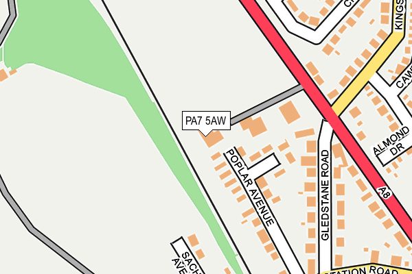 PA7 5AW map - OS OpenMap – Local (Ordnance Survey)