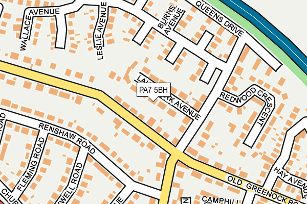 PA7 5BH map - OS OpenMap – Local (Ordnance Survey) PA7 5BH map - OS OpenMap – Local (Ordnance Survey)