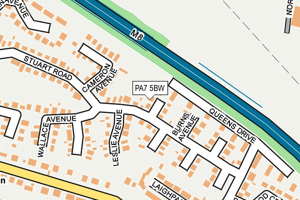 PA7 5BW map - OS OpenMap – Local (Ordnance Survey) PA7 5BW map - OS OpenMap – Local (Ordnance Survey)