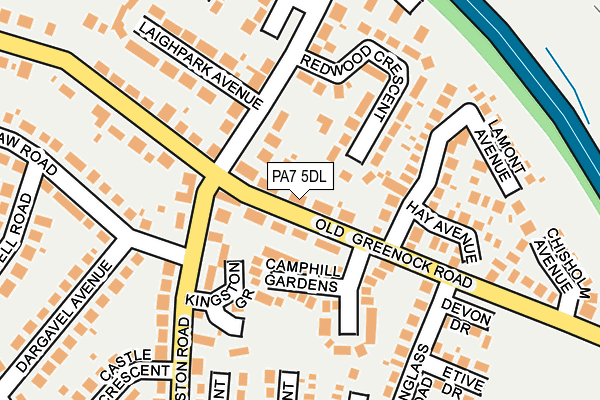 PA7 5DL map - OS OpenMap – Local (Ordnance Survey) PA7 5DL map - OS OpenMap – Local (Ordnance Survey)