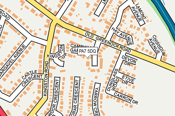 PA7 5DQ map - OS OpenMap – Local (Ordnance Survey) PA7 5DQ map - OS OpenMap – Local (Ordnance Survey)