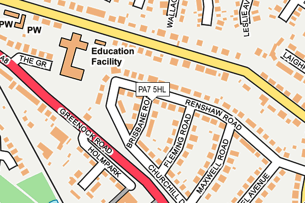 PA7 5HL map - OS OpenMap – Local (Ordnance Survey)