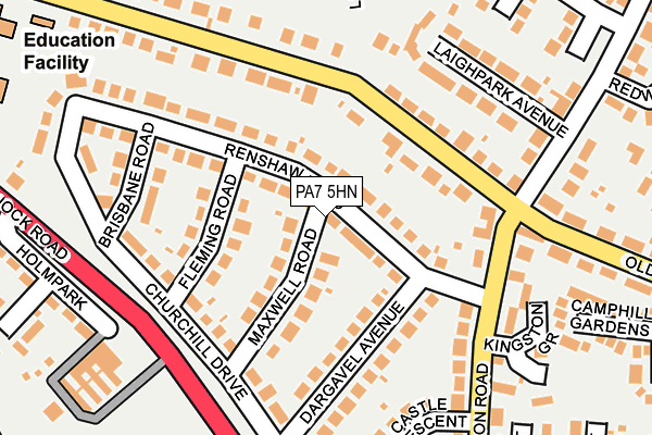 PA7 5HN map - OS OpenMap – Local (Ordnance Survey) PA7 5HN map - OS OpenMap – Local (Ordnance Survey)
