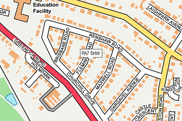 PA7 5HW map - OS OpenMap – Local (Ordnance Survey) PA7 5HW map - OS OpenMap – Local (Ordnance Survey)