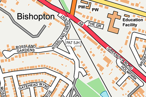 PA7 5JH map - OS OpenMap – Local (Ordnance Survey) PA7 5JH map - OS OpenMap – Local (Ordnance Survey)