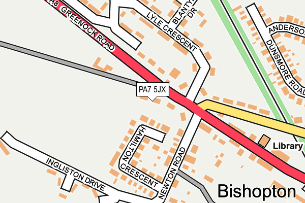 PA7 5JX map - OS OpenMap – Local (Ordnance Survey) PA7 5JX map - OS OpenMap – Local (Ordnance Survey)