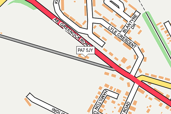PA7 5JY map - OS OpenMap – Local (Ordnance Survey) PA7 5JY map - OS OpenMap – Local (Ordnance Survey)
