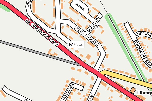 PA7 5JZ map - OS OpenMap – Local (Ordnance Survey) PA7 5JZ map - OS OpenMap – Local (Ordnance Survey)