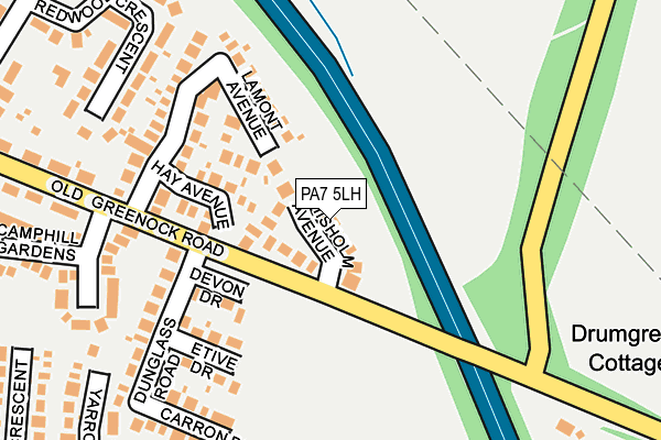 PA7 5LH map - OS OpenMap – Local (Ordnance Survey) PA7 5LH map - OS OpenMap – Local (Ordnance Survey)