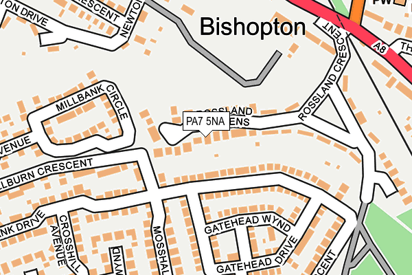 PA7 5NA map - OS OpenMap – Local (Ordnance Survey)