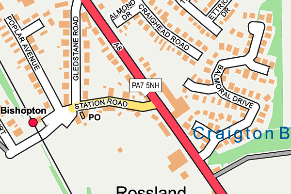 PA7 5NH map - OS OpenMap – Local (Ordnance Survey) PA7 5NH map - OS OpenMap – Local (Ordnance Survey)
