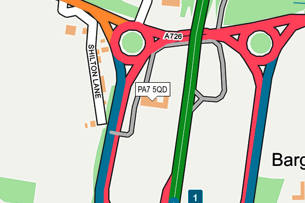PA7 5QD map - OS OpenMap – Local (Ordnance Survey) PA7 5QD map - OS OpenMap – Local (Ordnance Survey)