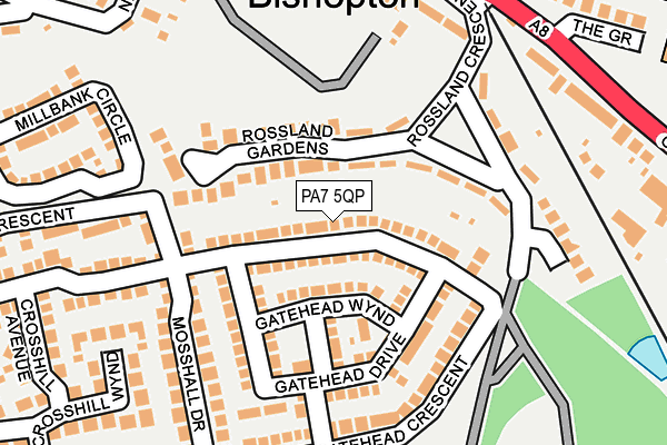 PA7 5QP map - OS OpenMap – Local (Ordnance Survey) PA7 5QP map - OS OpenMap – Local (Ordnance Survey)