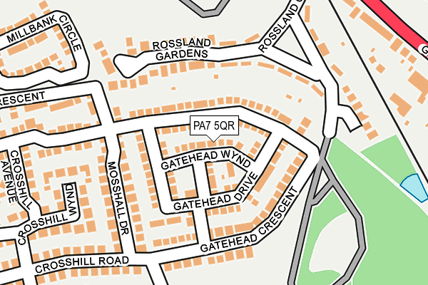 PA7 5QR map - OS OpenMap – Local (Ordnance Survey) PA7 5QR map - OS OpenMap – Local (Ordnance Survey)