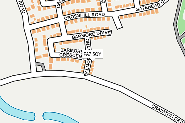 PA7 5QY map - OS OpenMap – Local (Ordnance Survey) PA7 5QY map - OS OpenMap – Local (Ordnance Survey)
