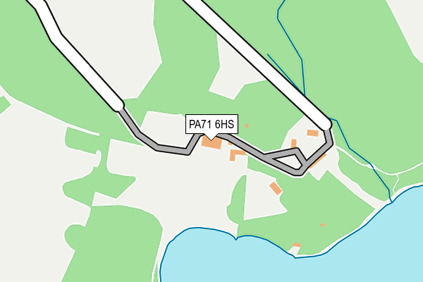 PA71 6HS map - OS OpenMap – Local (Ordnance Survey) PA71 6HS map - OS OpenMap – Local (Ordnance Survey)