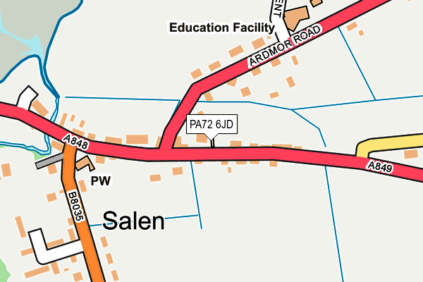 PA72 6JD map - OS OpenMap – Local (Ordnance Survey) PA72 6JD map - OS OpenMap – Local (Ordnance Survey)