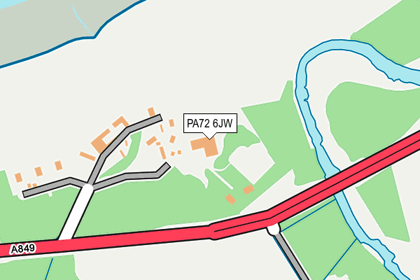 PA72 6JW map - OS OpenMap – Local (Ordnance Survey) PA72 6JW map - OS OpenMap – Local (Ordnance Survey)