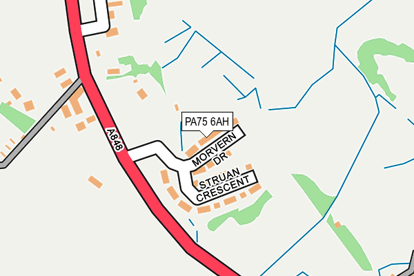 PA75 6AH map - OS OpenMap – Local (Ordnance Survey) PA75 6AH map - OS OpenMap – Local (Ordnance Survey)