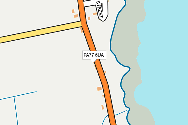 PA77 6UA map - OS OpenMap – Local (Ordnance Survey)